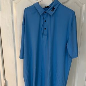 PXG Blue Polo Shirt with Classic Collar and Relaxed Fit